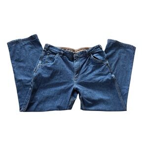 Duluth Trading Flex Ballroom Carpenter Jeans Mens 38x32 Blue Utility Workwear